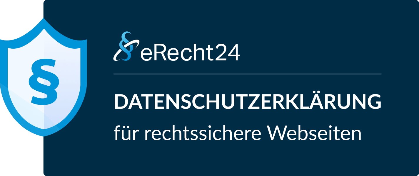 eRecht24 Datenschutz-Siegel für rechtssichere Webseiten
