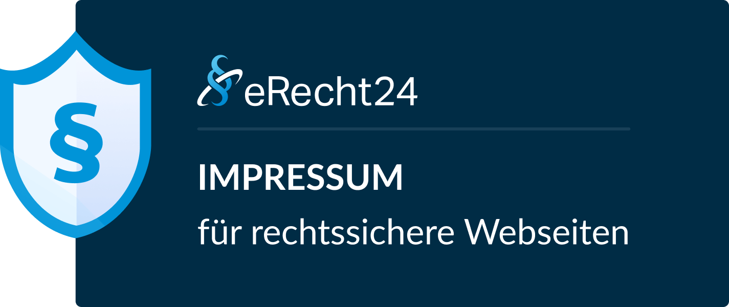 eRecht24 Impressum-Siegel für rechtssichere Webseiten